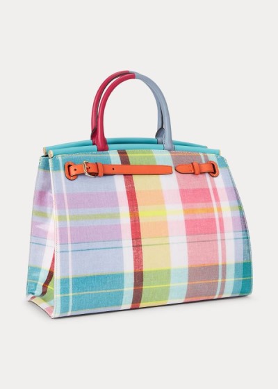 Bolsos De Mano Ralph Lauren Mujer Multicolor - Madras Large RL50 - CKNIR5463